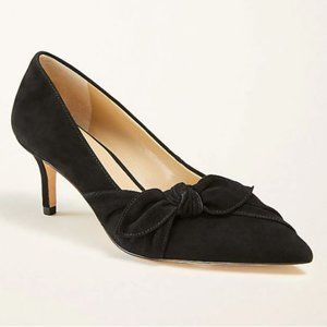 Ann Taylor Teagan Side Bow Suede Pumps New Without Box - Size 10 Ret $138